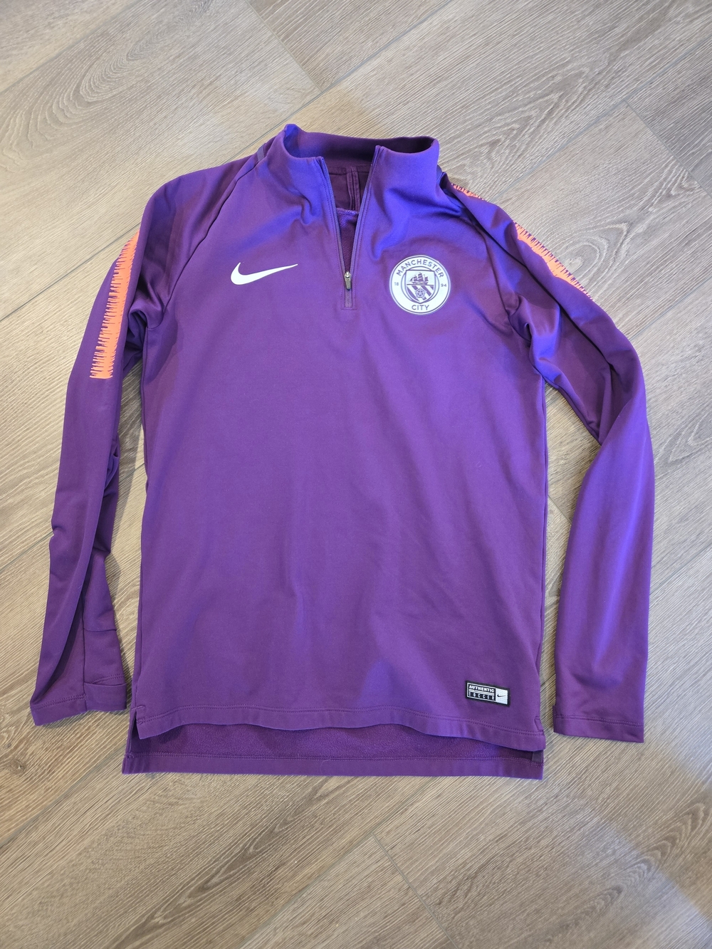 Nike Purple Womens Manchester City Training Top with Neon Accents